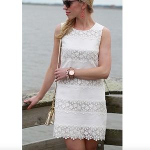 J Crew White Lace Sheath Dress